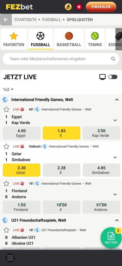 FEZbez Livewetten