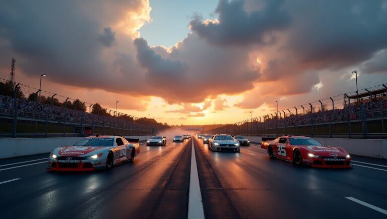 stock-car-rennen-daemmerung-gewitter-asphalt-glanz-scheinwerfer-sonnenuntergang